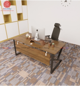 Bàn Nhân Viên K Concept Có Tấm Chắn Chân Sắt Hộp Sơn Tĩnh Điện