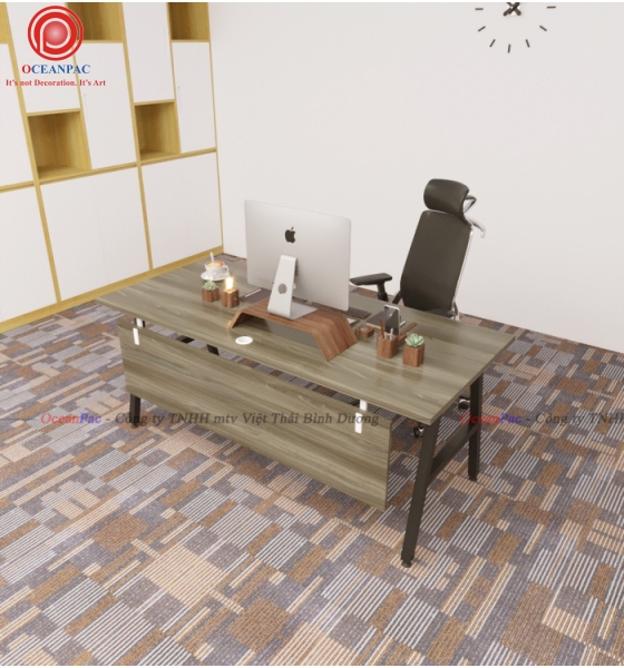 Bàn Nhân Viên A concept Có Tấm Chắn Chân Chữ A Sắt Hộp Sơn Tĩnh Điện