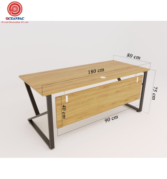 Bàn Nhân Viên A concept Có Tấm Chắn Chân Chữ A Sắt Hộp Sơn Tĩnh Điện