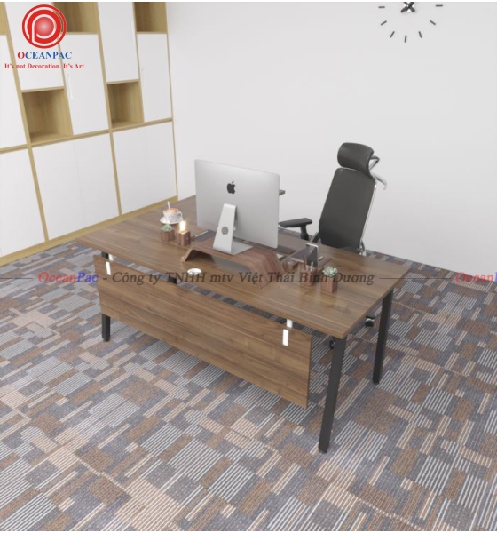 Bàn Quản Lý Aton Concept Chân Chéo Sắt Hộp Sơn Tĩnh Điện.