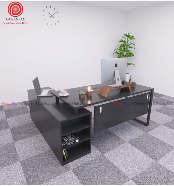 Bàn Giám Đốc M Concept Chân Sắt Hộp Sơn Tĩnh Điện.