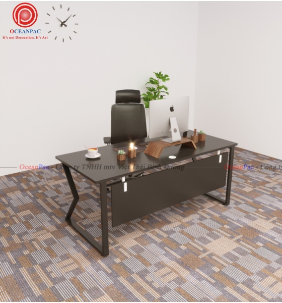 Bàn Nhân Viên M Concept Có Tấm Chắn Chân Sắt Hộp Sơn Tĩnh Điện.