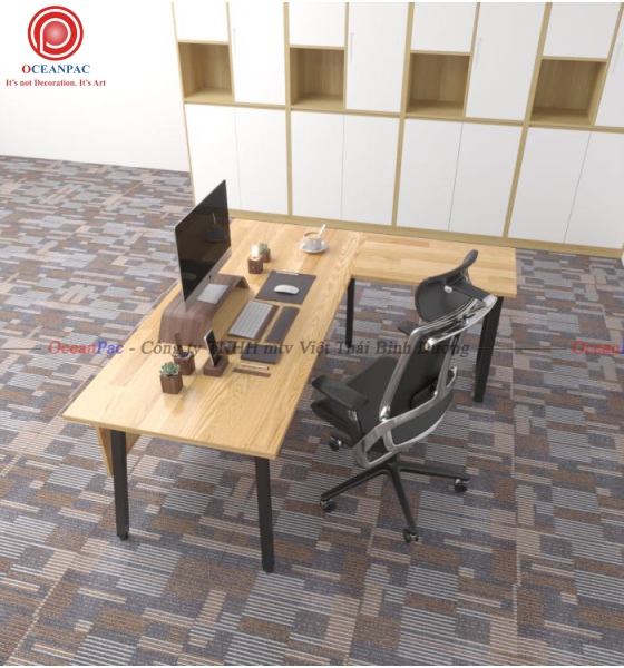 Bàn Quản Lý Aton Concept Chân Chéo Sắt Hộp Sơn Tĩnh Điện.