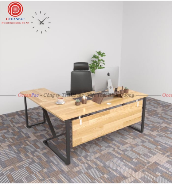 Bàn Quản Lý K Concept Chân Chữ K Sắt Hộp Sơn Tĩnh Điện.