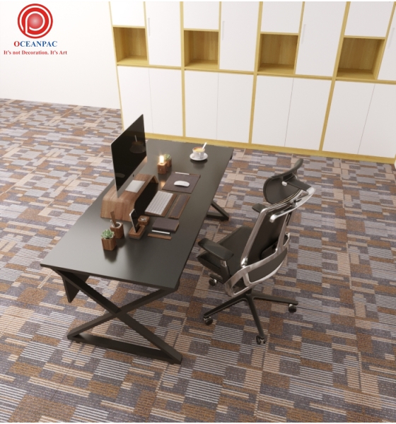 Bàn Nhân Viên X Concept Có Tấm Chắn Chân Sắt Hộp Sơn Tĩnh Điện.