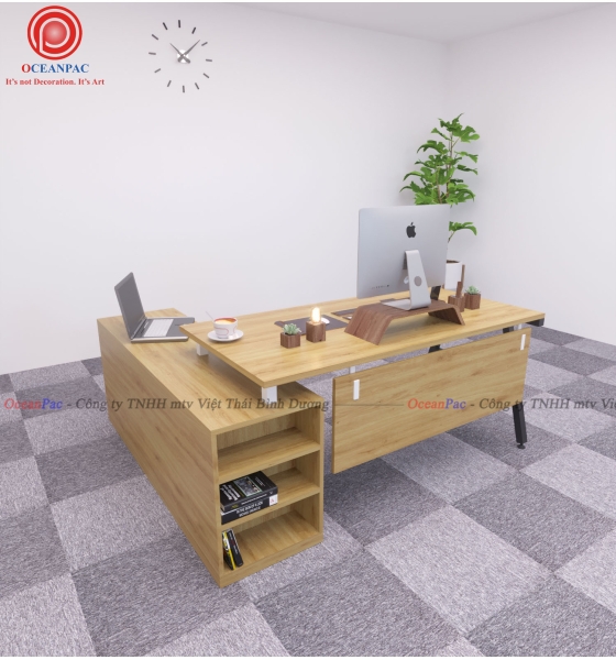 Bàn Giám Đốc A Concept Chân Sắt Hộp Sơn Tĩnh Điện.