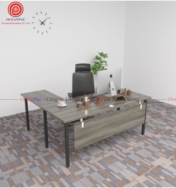 Bàn Quản Lý U Concept Chân Chữ U Sắt Hộp Sơn Tĩnh Điện.