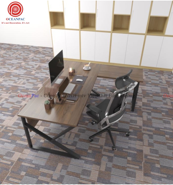 Bàn Quản Lý K Concept Chân Chữ K Sắt Hộp Sơn Tĩnh Điện.