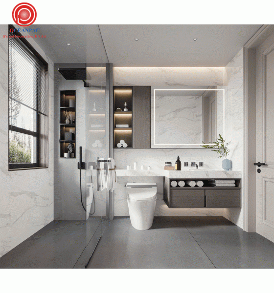 Kệ + Tủ Phòng Tắm Hiện Đại No.1