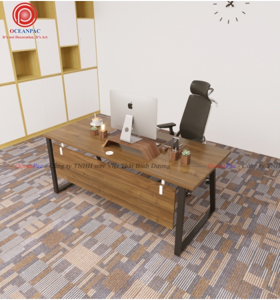 Bàn Nhân Viên Trap 2 Concept  Có Tấm Chắn Chân Sắt Hộp Sơn Tĩnh Điện. 