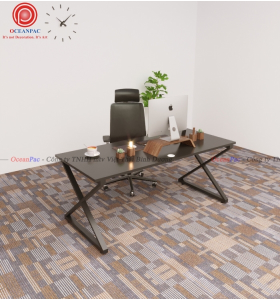 Bàn Nhân Viên X Concept   Chân Sắt Hộp Sơn Tĩnh Điện.