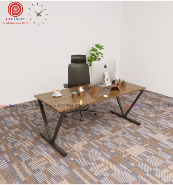Bàn Nhân Viên V Concept   Chân Sắt Hộp Sơn Tĩnh Điện.