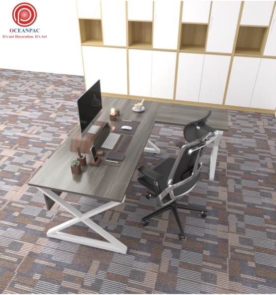 Bàn Quản Lý X Concept Chân Chữ X Sắt Hộp Sơn Tĩnh Điện 