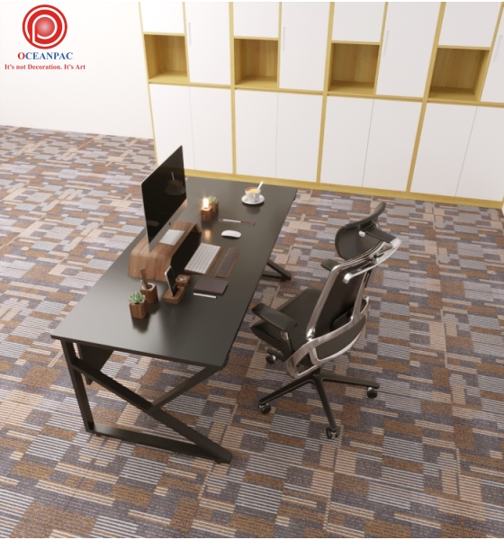 Bàn Nhân Viên K Concept Có Tấm Chắn  Chân Sắt Hộp Sơn Tĩnh Điện