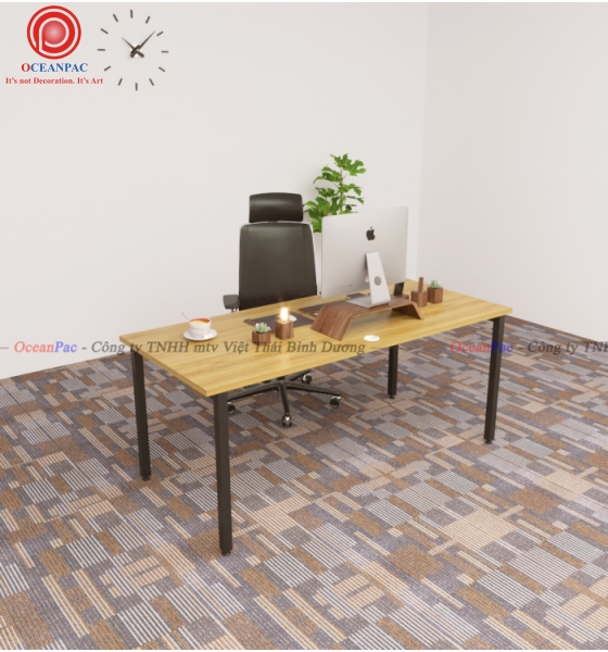 Bàn Nhân Viên U Concept   Chân Sắt Hộp Sơn Tĩnh Điện.