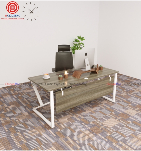 Bàn Nhân Viên K Concept Có Tấm Chắn  Chân Sắt Hộp Sơn Tĩnh Điện