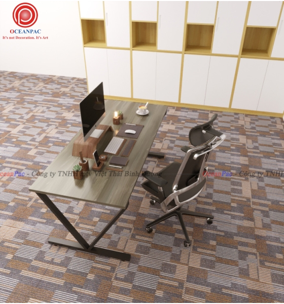 Bàn Nhân Viên V Concept   Chân Sắt Hộp Sơn Tĩnh Điện.