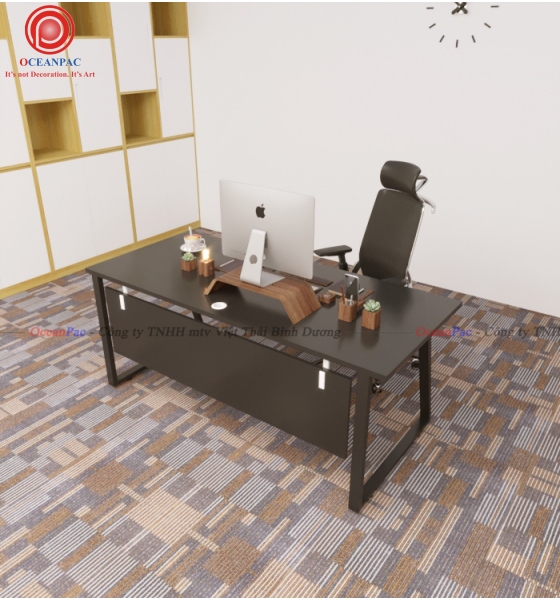 Bàn Nhân Viên Trap 2 Concept  Có Tấm Chắn Chân Sắt Hộp Sơn Tĩnh Điện. 