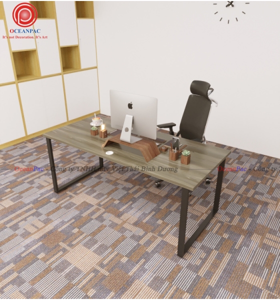 Bàn Nhân Viên Rectangle Concept   Chân Sắt Hộp Sơn Tĩnh Điện.