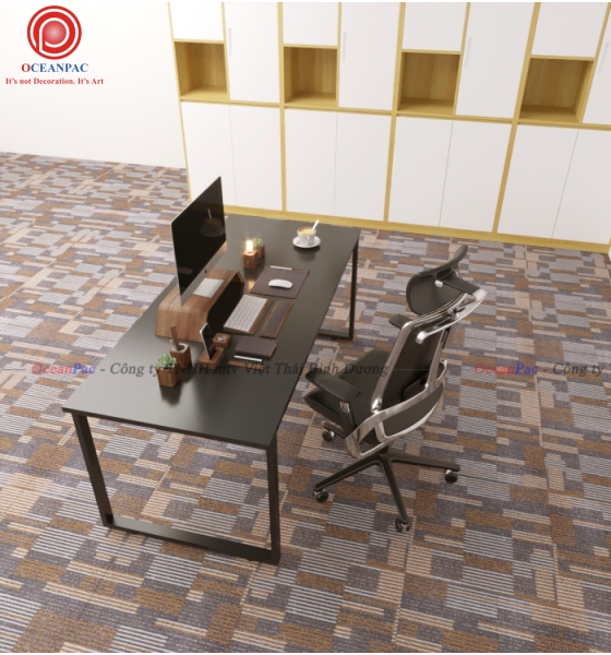 Bàn Nhân Viên Rectangle Concept   Chân Sắt Hộp Sơn Tĩnh Điện.